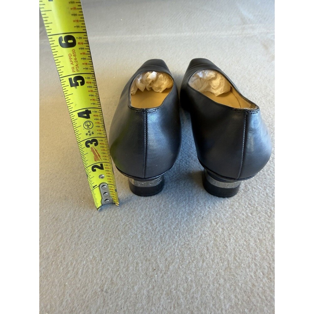 Salvatore Ferragamo Women's Leather Square Toe Pump Block Heel 9 C - Picture 7 of 11